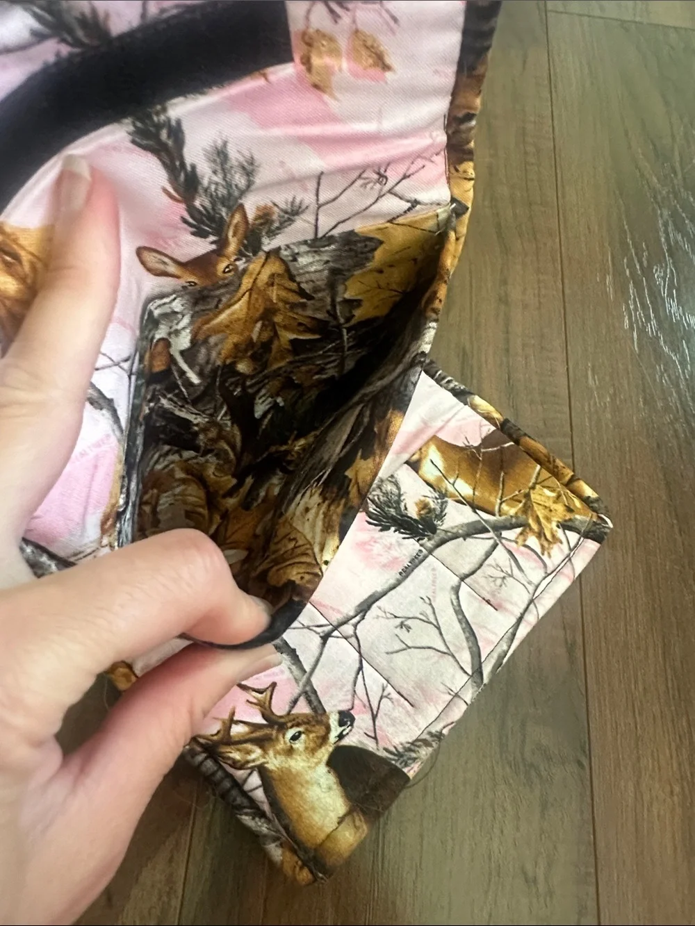 Realtree Pink and Brown Deer Camo Kids Wallet